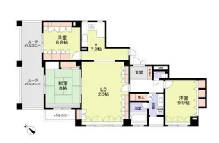 プレステージ田園調布【4階】の間取り
