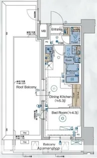 ガリシアレジデンス品川パークサイド【7階】の間取り