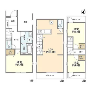 東京都東大和市南街2丁目【一戸建】の間取り