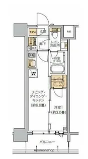 リビオメゾン芝浦【9階】の間取り