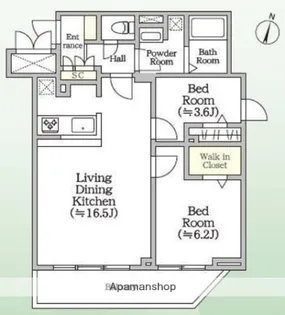 CREAL PREMIER西馬込【4階】の間取り