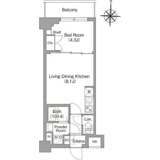 BPRレジデンス大島【2階】の間取り
