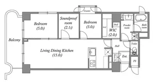 コスモリード大森西【6階】の間取り