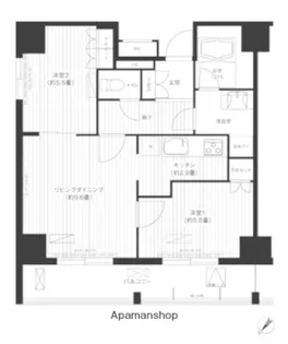 コスモグラン勝どき【5階】の間取り