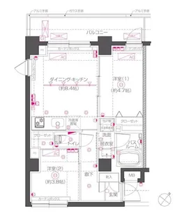 ZOOM下丸子【4階】の間取り