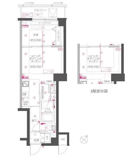 ZOOM下丸子【3階】の間取り