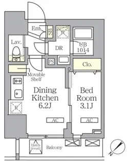 プライムガーデン大森【12階】の間取り