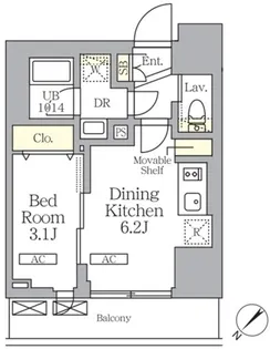 プライムガーデン大森【12階】の間取り