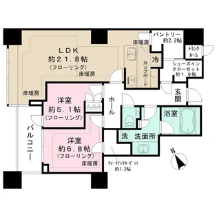 三田ガーデンヒルズ ウエストヒル【5階】の間取り