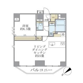 ルネサンス赤坂プレミアムコート【12階】の間取り