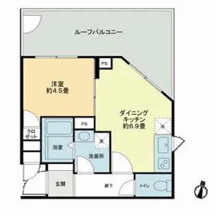 クラリティア池上【5階】の間取り