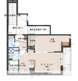 ACERO大井町【201号室】の間取り