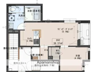 ACERO大井町【202号室】の間取り