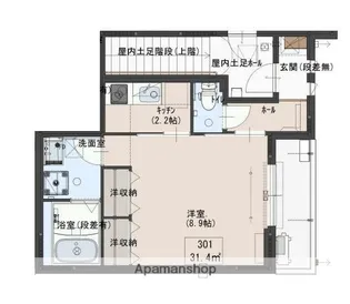 ACERO大井町【301号室】の間取り