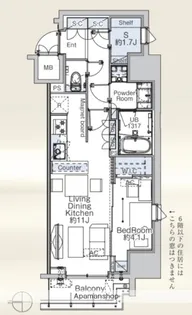 ベルファース蒲田WEST【4階】の間取り