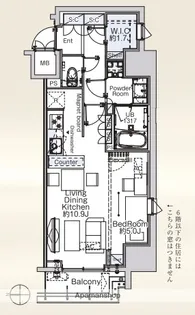 ベルファース蒲田WEST【10階】の間取り