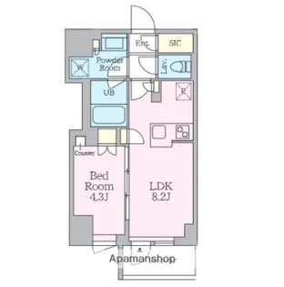 クレストコート旗の台【2階】の間取り