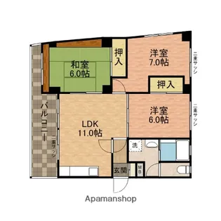 ままがーでん【3階】の間取り