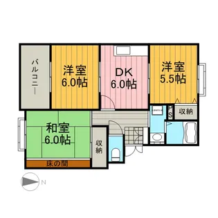 スクエア船堀【3階】の間取り