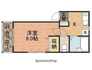 プチパレス【101号室】の間取り