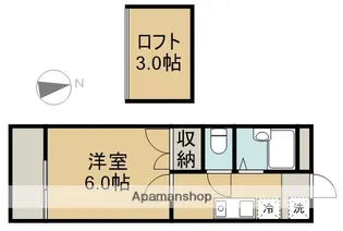 ニューサンハイツⅡ【205号室】の間取り