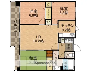 コスモ平井ガーデンフォルム【6階】の間取り