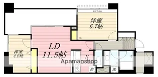 LANAI T GARDEN【6階】の間取り