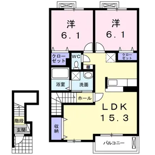 インプレス【2階】の間取り