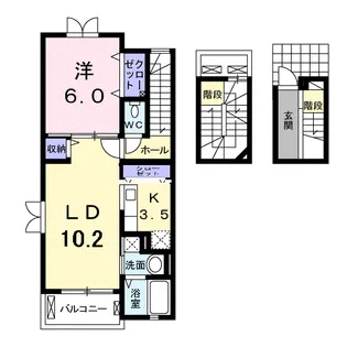 ムーン ガーデン樹来【3階】の間取り
