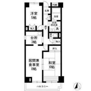 フレール綾瀬3【3階】の間取り