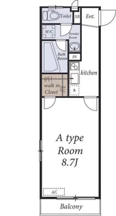 1Kの間取り画像