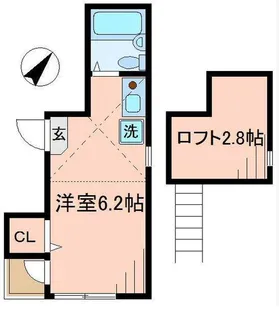 H&Aコーポ平井【3階】の間取り