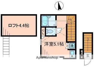 FERIO曳舟【202号室】の間取り