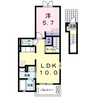 エスト ヴィエルジュ【2階】の間取り