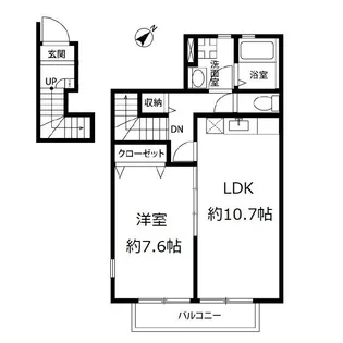 アスピリア ペルル【2階】の間取り