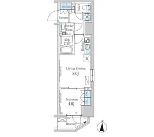 パークアクシス錦糸町ヴェール【4階】の間取り