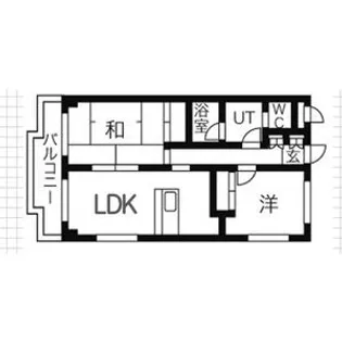 2LDKの間取り画像