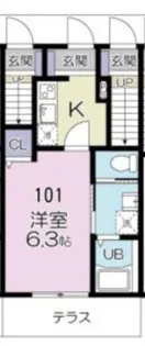 グランシャレー亀有I【1階】の間取り