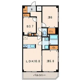 SUNRISE【5階】の間取り