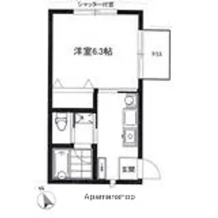 ヘブンリーブルーJ【103号室】の間取り