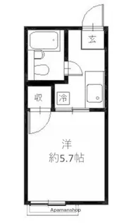 シティハイムヤマグチ【B106号室】の間取り