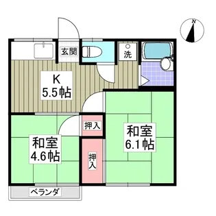 アムスシーダ【2階】の間取り