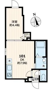 シグネチャープレイス【101号室号室】の間取り