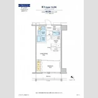 プラウドフラット両国サウス【5階】の間取り