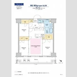 プラウドフラット両国サウス【2階】の間取り