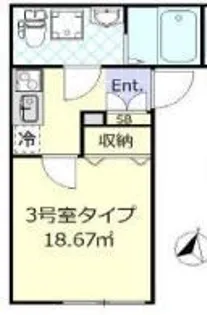 ルノン平井【1階】の間取り