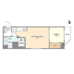 アルファコート東あずま【6階】の間取り