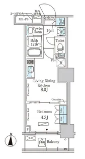 パークアクシス錦糸公園【2階】の間取り