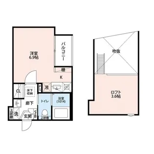 エクセラン東立石【3階】の間取り