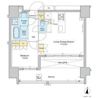 プラウドフラット亀戸ステーションプレイス【14階】の間取り